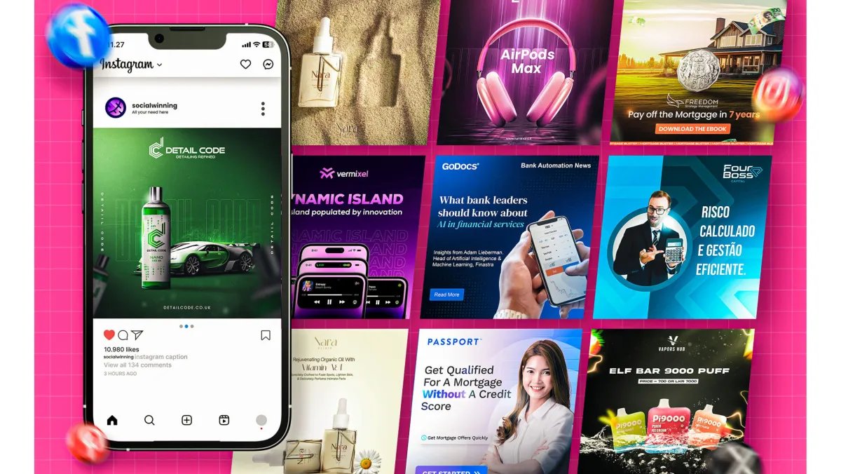 I will design instagram, facebook posts and ad creatives
