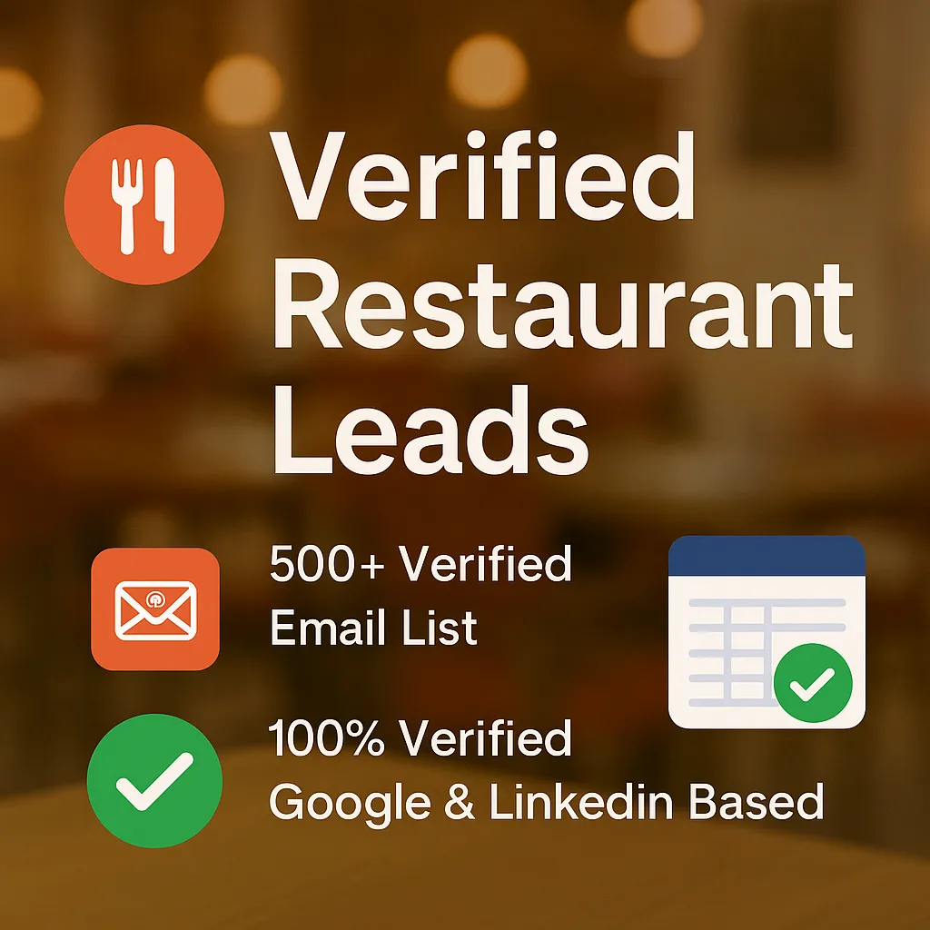  I Will Build a Verified Email List for Restaurant Businesses in the USA