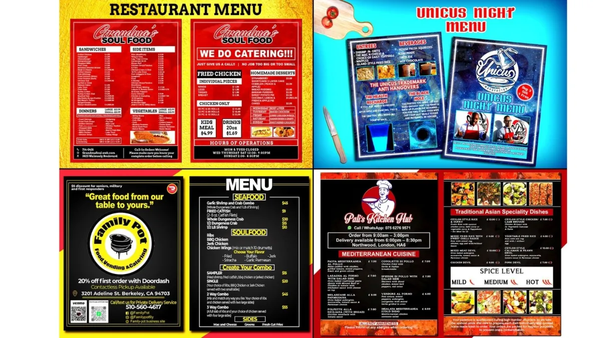 I Will Design Modern Menu Restaurant Menu Digital Menu