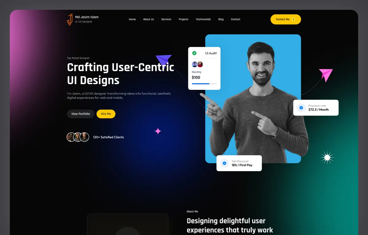 create modern figma wireframe, website and landing page uiux