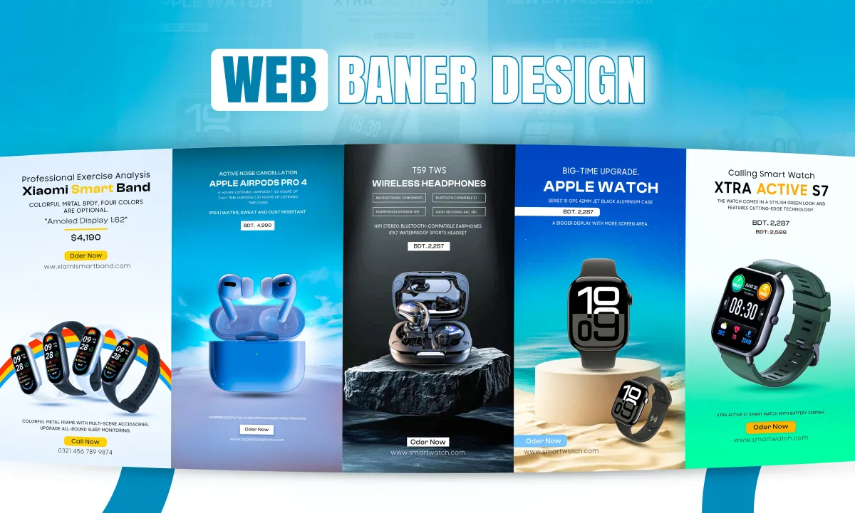 Do web banner, banner advertising, display ads banner & Social Media Banner design