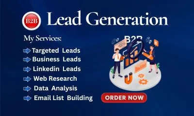 I will do b2b lead generation LinkedIn leads web research and email listing