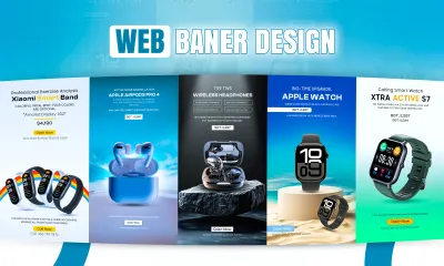 Do web banner, banner advertising, display ads banner & Social Media Banner design