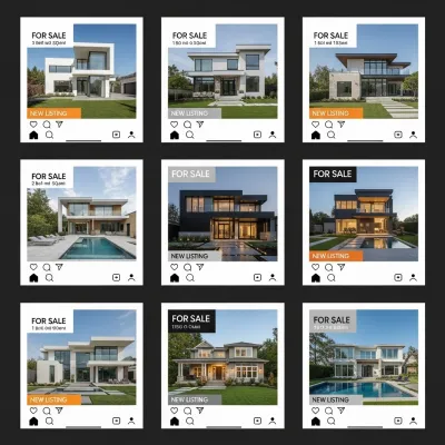 I will design professional real estate social media posts and property ads