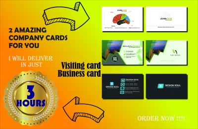 design 2 premium business cards just in 3 hours