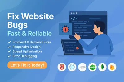 Fix your web site bugs or anything kind of issue short time