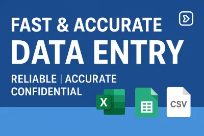 Fast & Accurate Data Entry | Excel, Google Sheets, PDF to Excel, CSV, Copy-Paste.