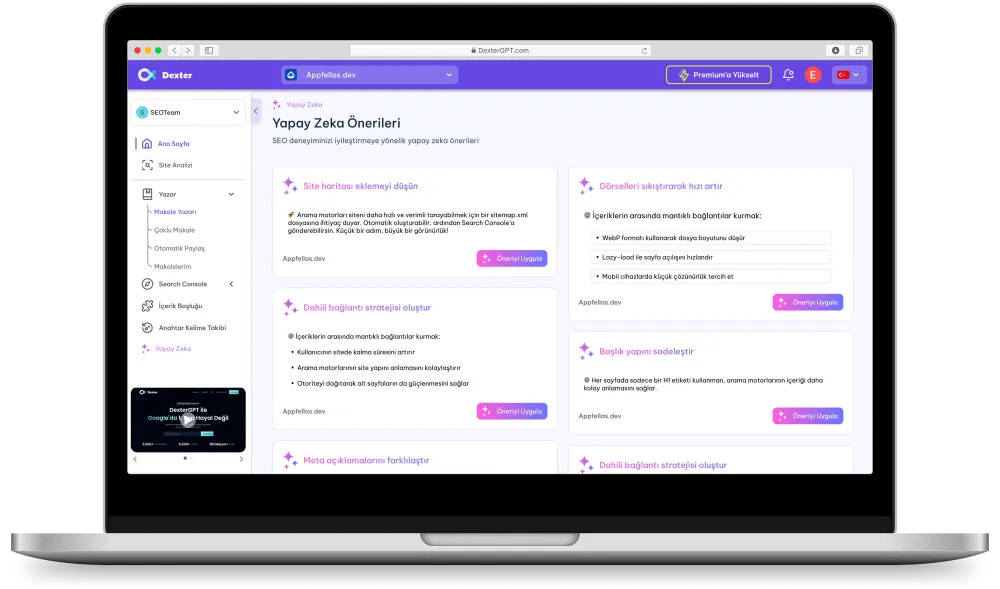 DexterGPT — CEO & AI Platform Website UI/UX