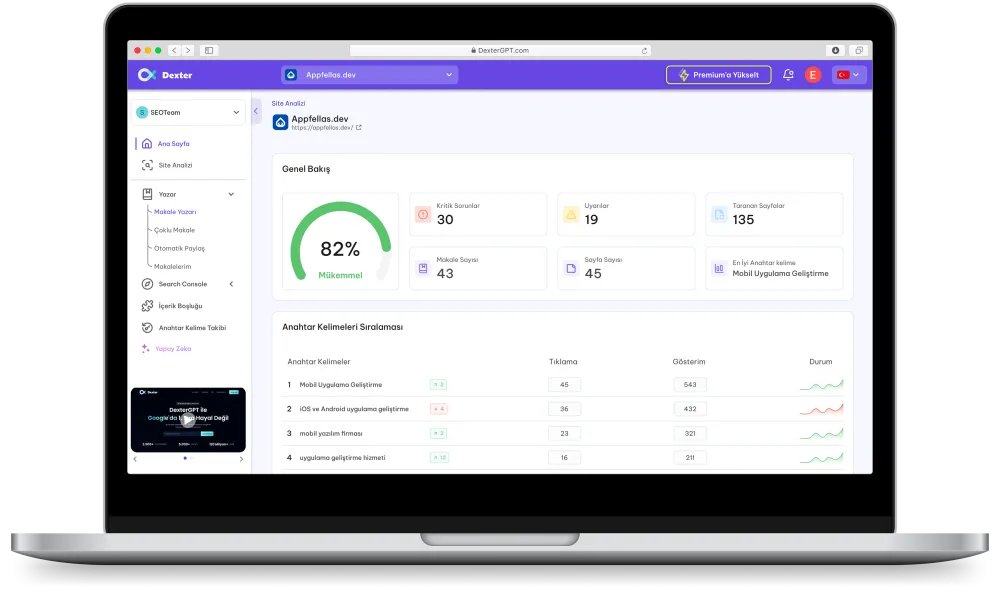 DexterGPT — CEO & AI Platform Website UI/UX