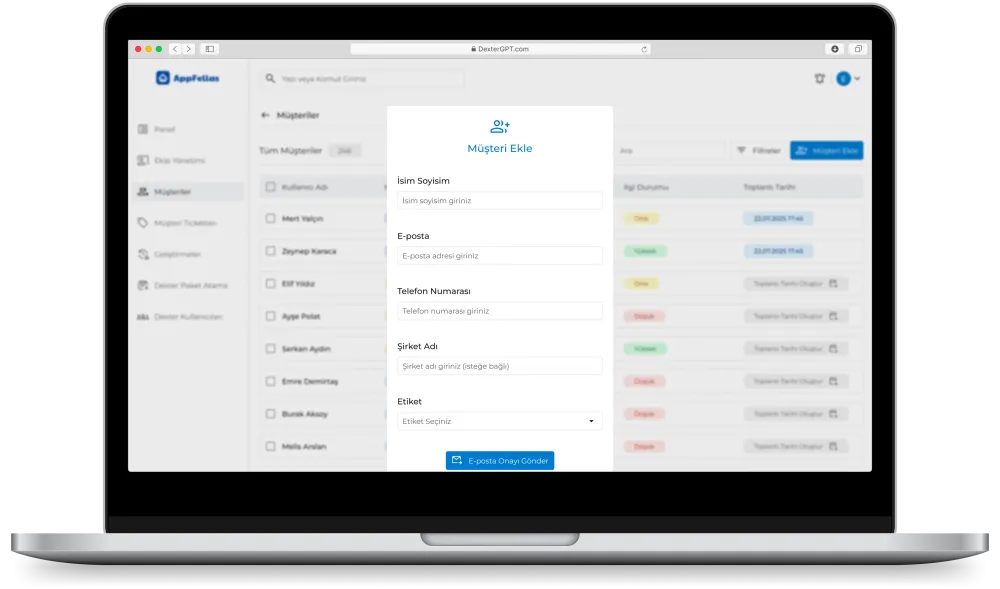 CRM Dashboard — Web Panel UI/UX Design