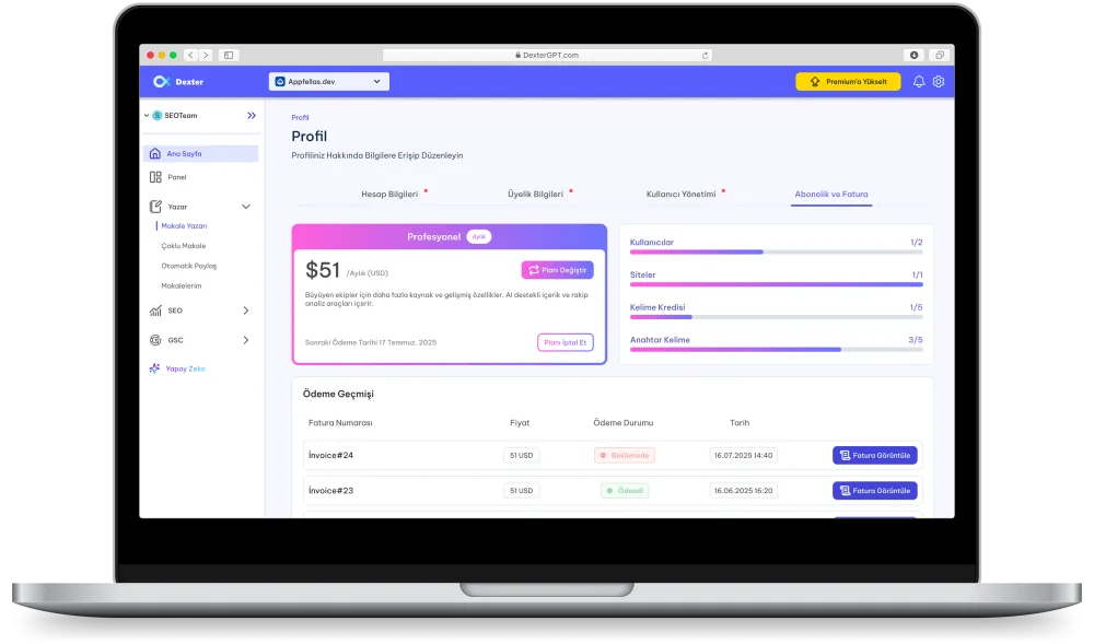 DexterGPT — CEO & AI Platform Website UI/UX