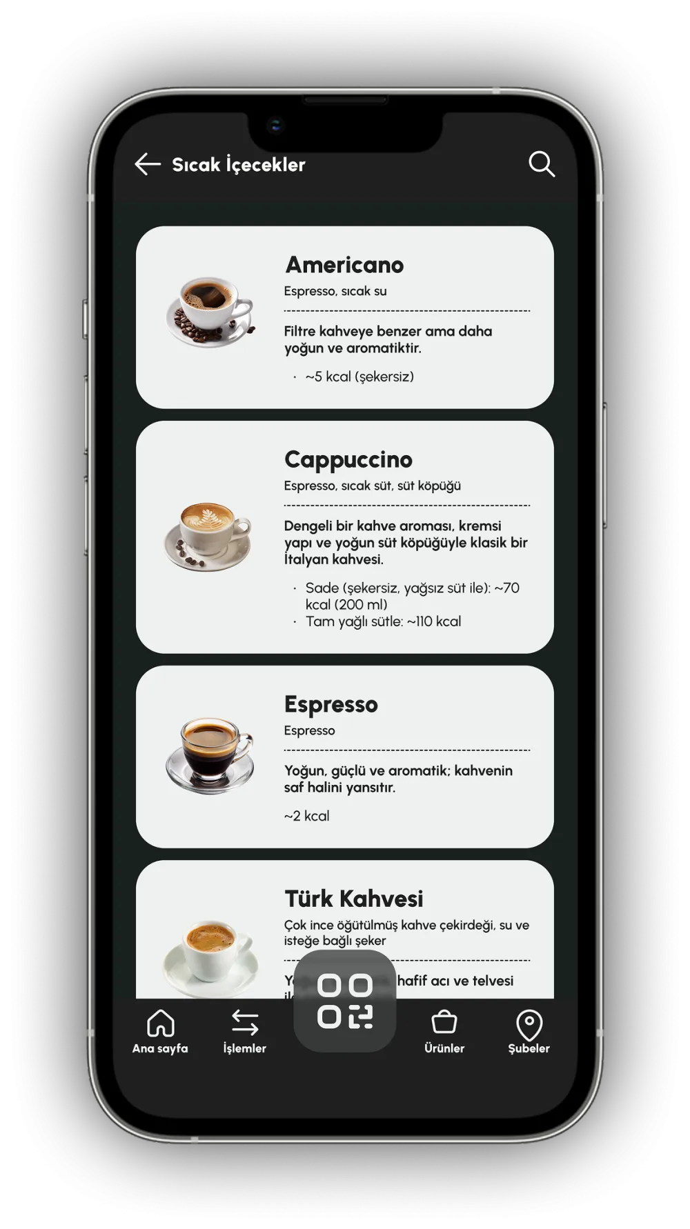 Saadet Cafe — Mobile App UI/UX Design