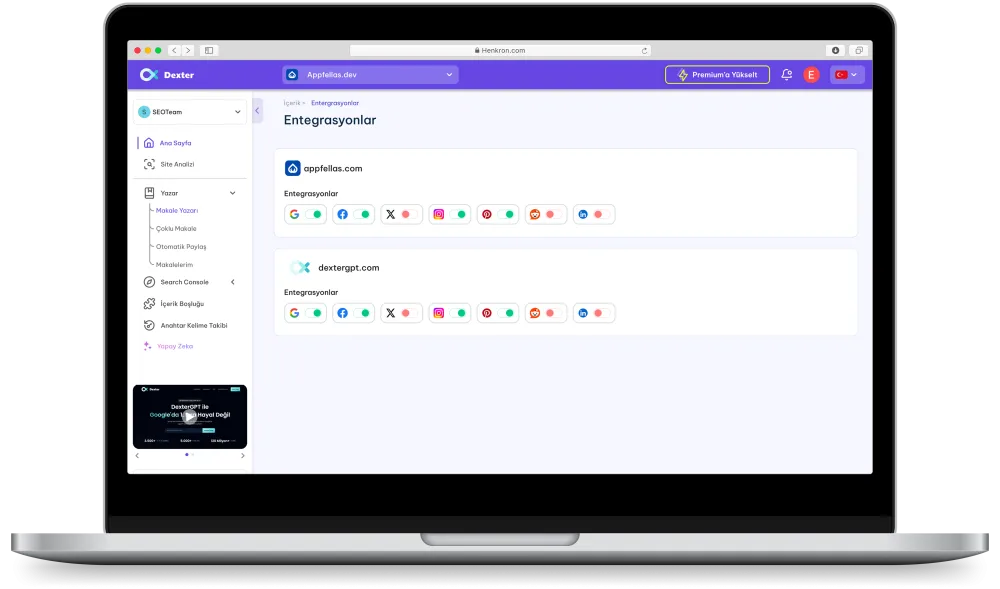 DexterGPT — CEO & AI Platform Website UI/UX