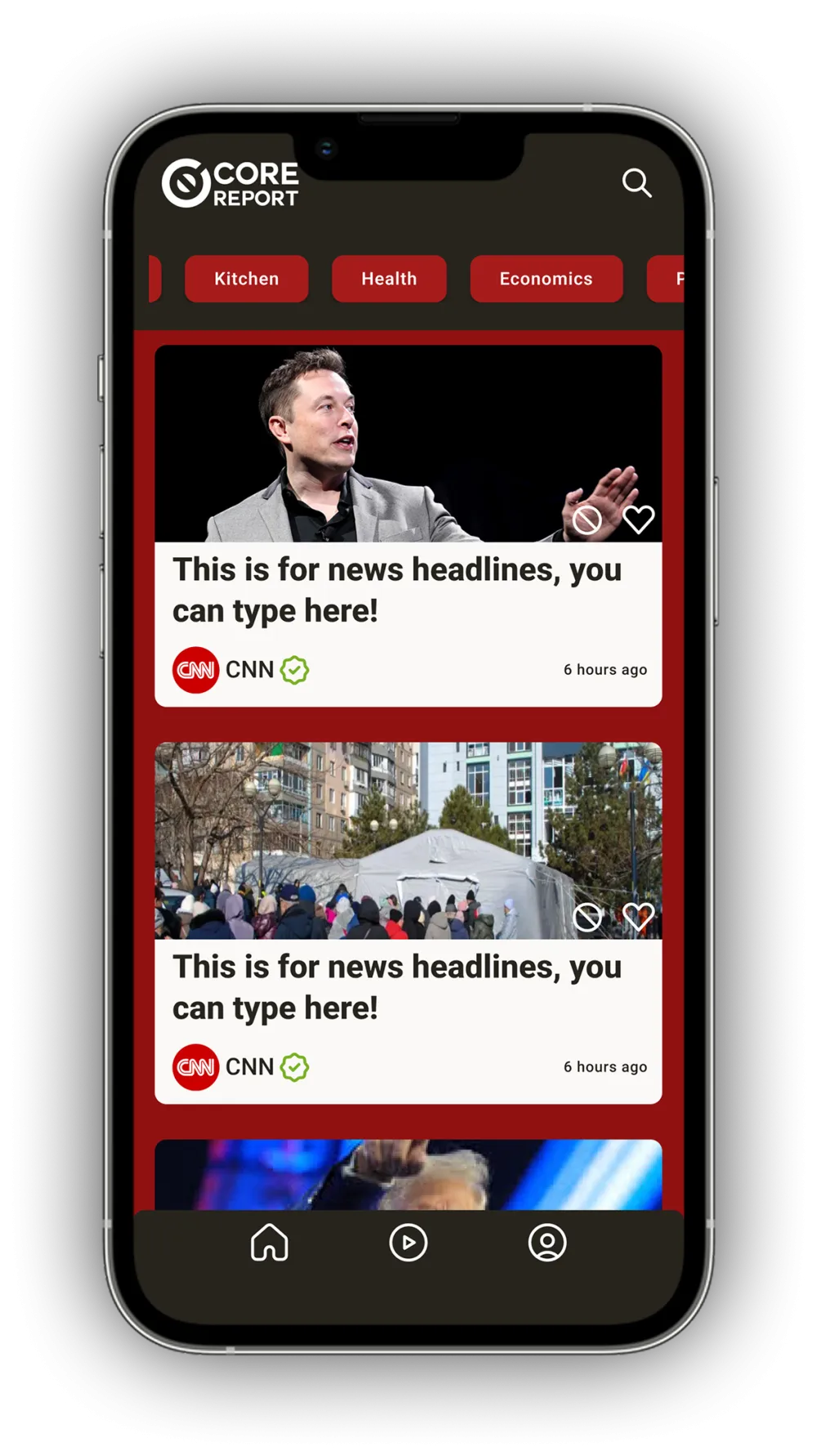 Core Report — Mobile News App UI/UX Design 