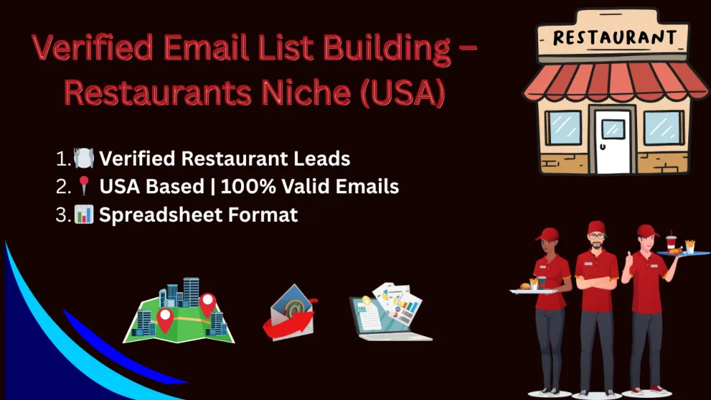 Verified Email List Building –Restaurant Niche (USA)