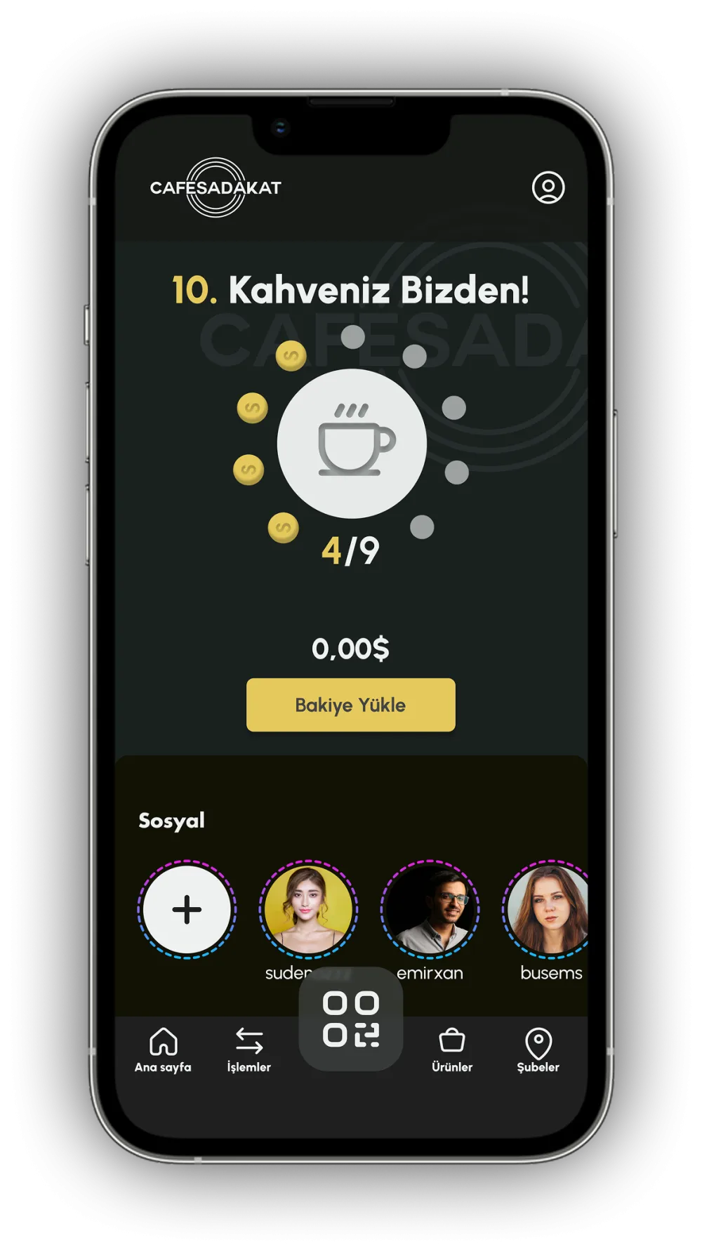 Saadet Cafe — Mobile App UI/UX Design